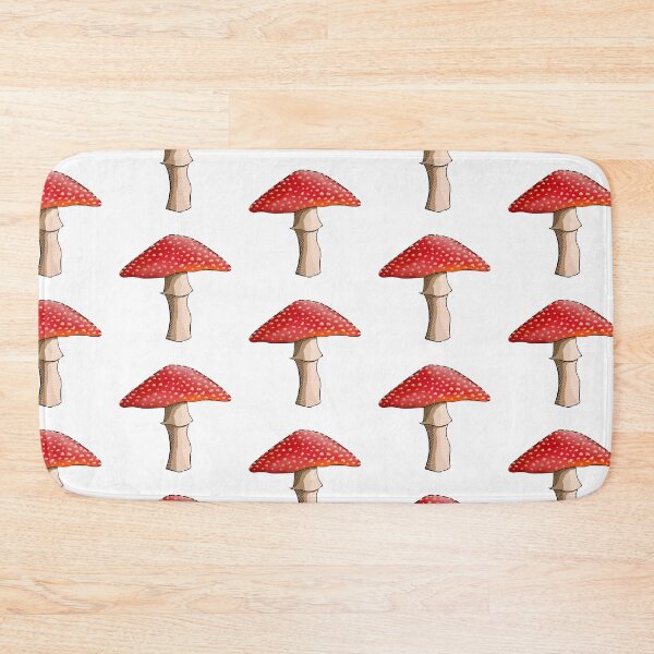 Item preview, Arte digital de fondo blanco de seta roja designed and sold by delilahsbubble.
