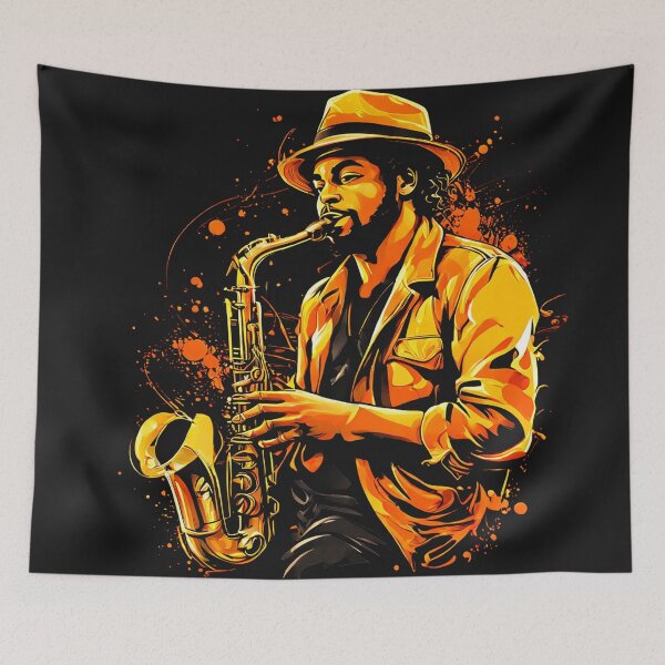 Item preview, Saxophone Player Vector Art T-Shirt designed and sold by Uday24.