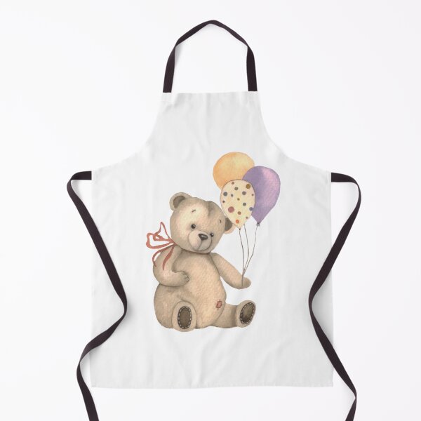 Item preview, Watercolor illustration of a teddy bear with a balloon designed and sold by Oleksandra Yurchenko.