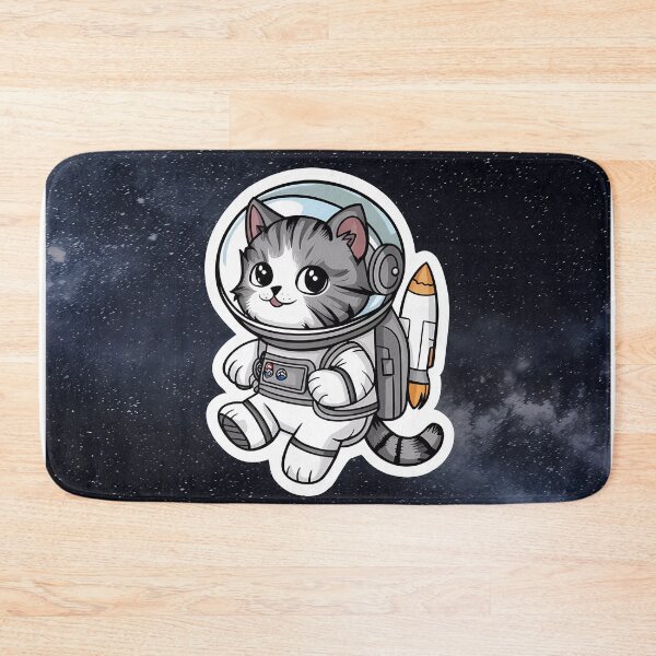Item preview, Adorably Cute Cat-Astronaut floating through Space designed and sold by WatermelonPink.