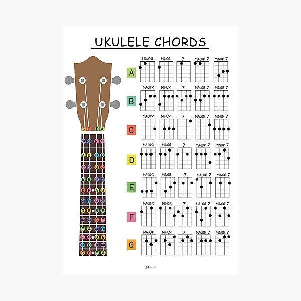 Beginner guitar chords Photographic Print