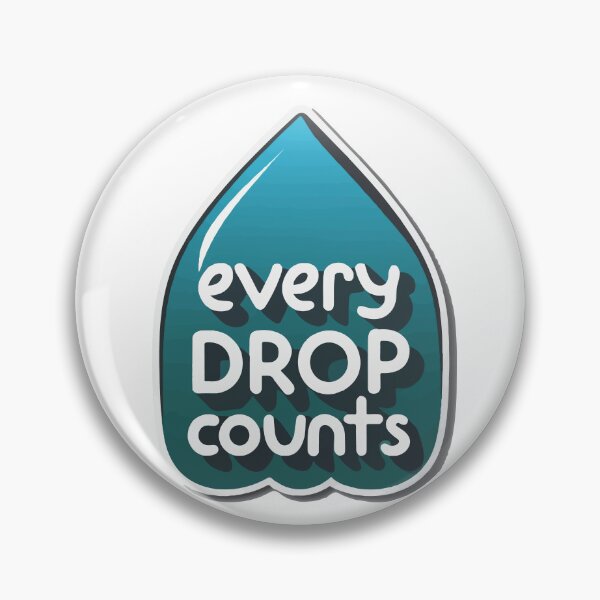 Item preview, Every Drop Counts - Reflective Raindrop Design designed and sold by NiftyWrx.