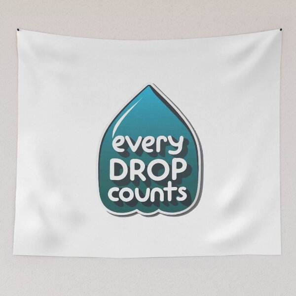Item preview, Every Drop Counts - Reflective Raindrop Design designed and sold by NiftyWrx.