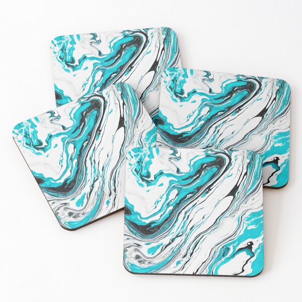 Item preview, Liquid Marble in White-Turquoise Palette designed and sold by Tom-Johnson.