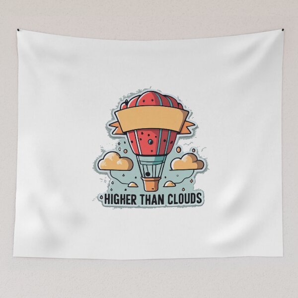 Item preview, Higher than Clouds Weather Balloon Sketch designed and sold by NiftyWrx.