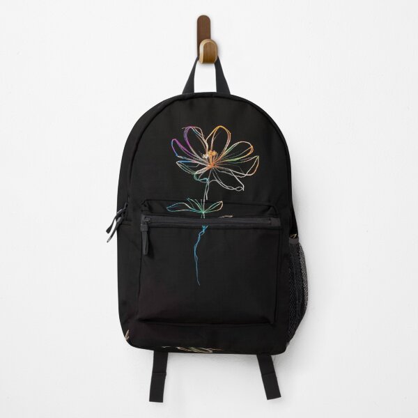 Item preview, Multicolored Chalkboard Flower: Minimalist Floral Art designed and sold by 33wolvesdesigns.