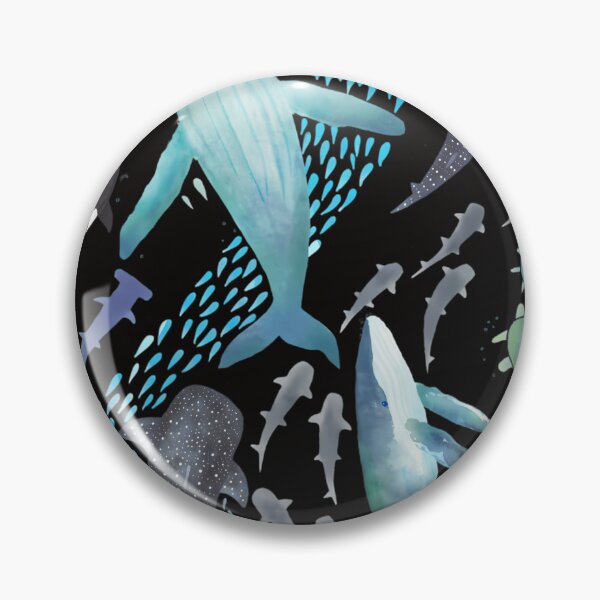 Item preview,  Sharks Humpback Whales Orcas  Turtles Ocean Play Print designed and sold by SAMANTHAGEDON.