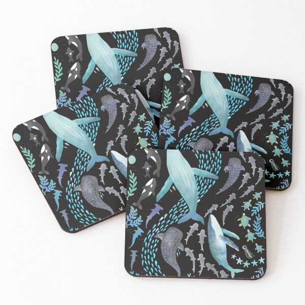 Item preview,  Sharks Humpback Whales Orcas  Turtles Ocean Play Print designed and sold by SAMANTHAGEDON.