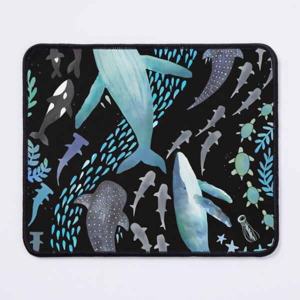 Item preview, Sharks Humpback Whales Orcas Turtles Ocean Play Print designed and sold by SAMANTHAGEDON.