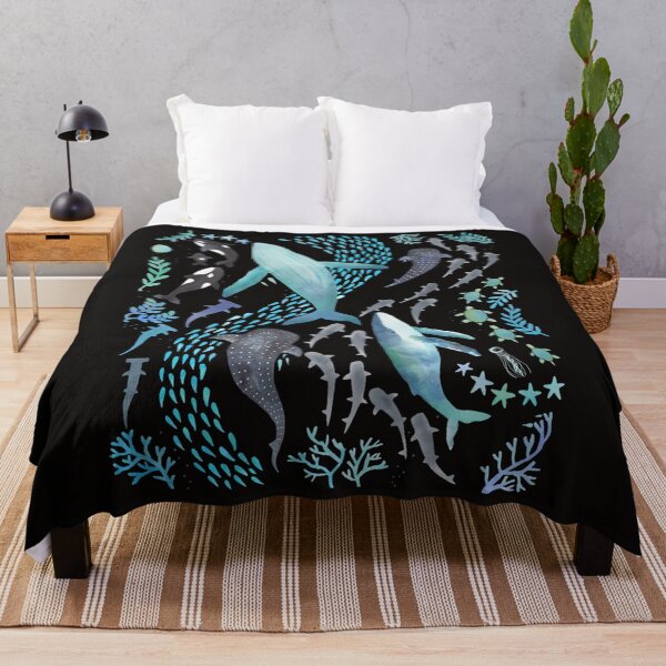 Item preview, Sharks Humpback Whales Orcas Turtles Ocean Play Print designed and sold by SAMANTHAGEDON.