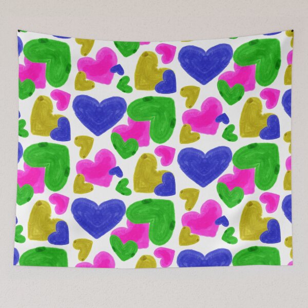 Item preview, Colorful Hearts - Hand-drawn designed and sold by Victoria Rose.