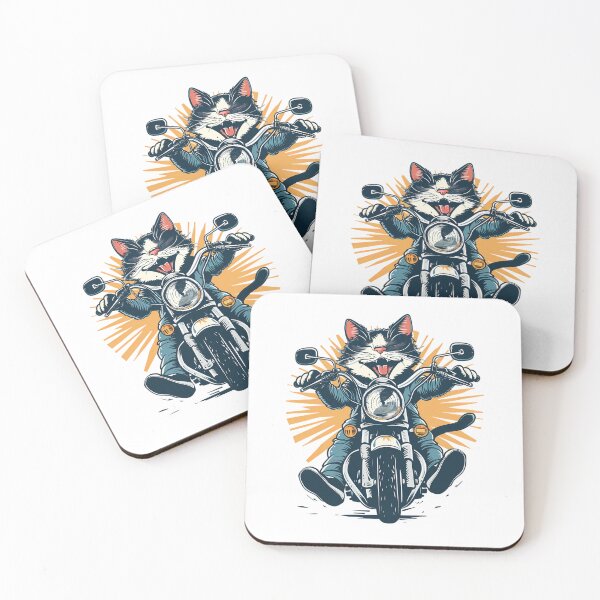 Item preview, Cats Riding Motorcycles designed and sold by PeelZinc.