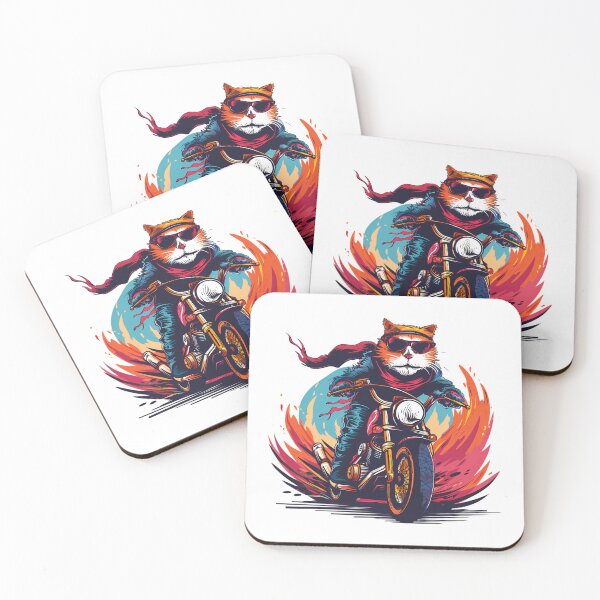 Item preview, Cats Riding Motorcycles designed and sold by PeelZinc.