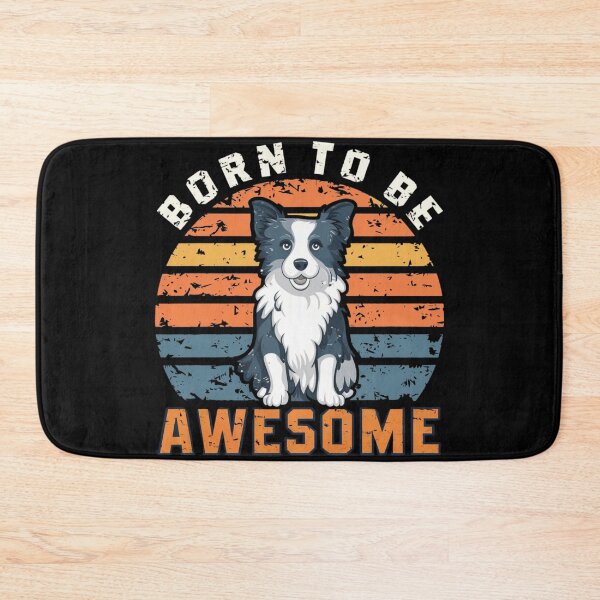 Item preview, BORN TO BE AWESOME - BORER COLLIE RETRO DESIGN designed and sold by MWProject.
