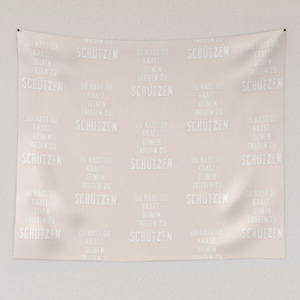 Item preview, Du hast die Kraft, deinen Frieden zu schützen | Pink Background designed and sold by RM-Journey.