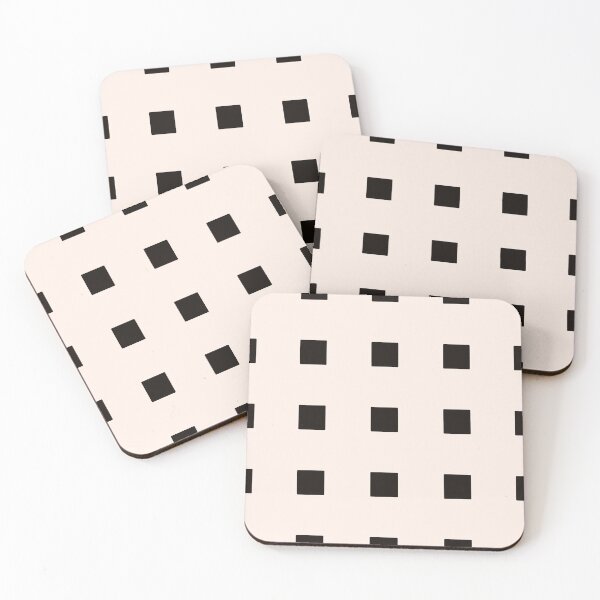 Item preview, Modern Black Squares in Cream Geometric Seamless Pattern designed and sold by owliedesign.