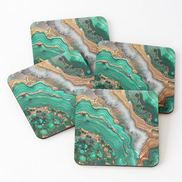 Item preview, Abstract Art Malachit Stone (Photo of Glitter Only - Not Reflective) designed and sold by fluffstuffgifts.