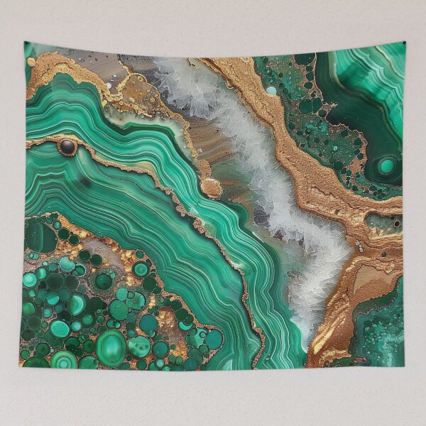 Item preview, Abstract Art Malachit Stone (Photo of Glitter Only - Not Reflective) designed and sold by fluffstuffgifts.