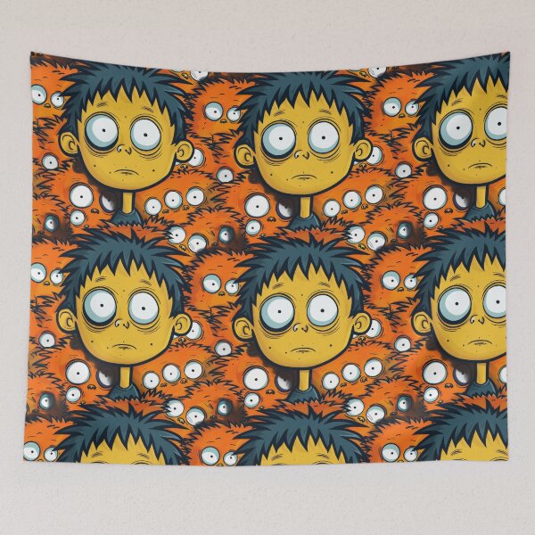 Item preview, Startled Boy with Wide Eyes Surrounded by Creatures designed and sold by PICbyFemke.