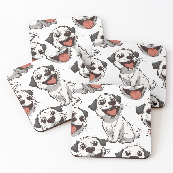 Item preview, Joyful Puppies Pattern in Playful Poses designed and sold by PICbyFemke.