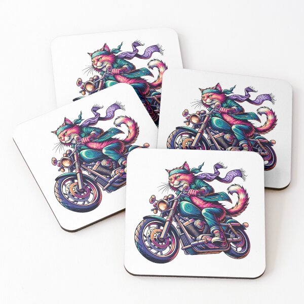Item preview, Cats Riding Motorcycles designed and sold by PeelZinc.