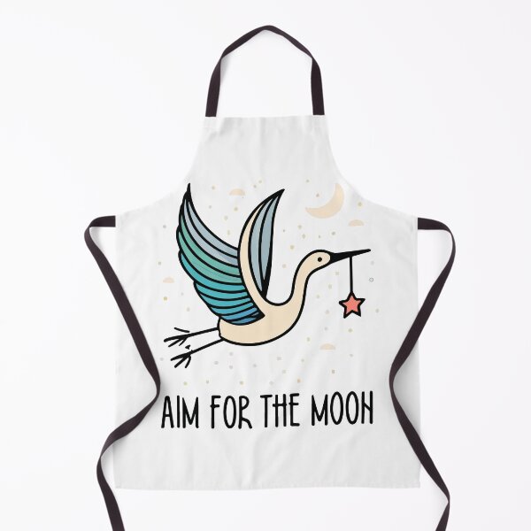 Item preview, Elegant Crane and Moon - Aim for the Moon Quote Design designed and sold by NiftyWrx.