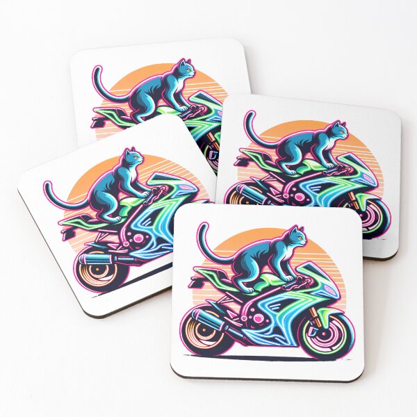 Item preview, Cats Riding Motorcycles designed and sold by PeelZinc.