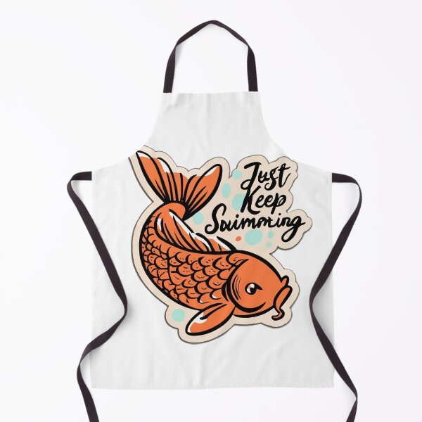 Item preview, Playful Koi Fish 'Just Keep Swimming' Artwork designed and sold by NiftyWrx.