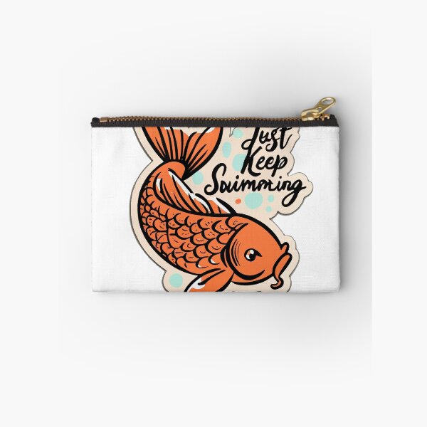 Item preview, Playful Koi Fish 'Just Keep Swimming' Artwork designed and sold by NiftyWrx.