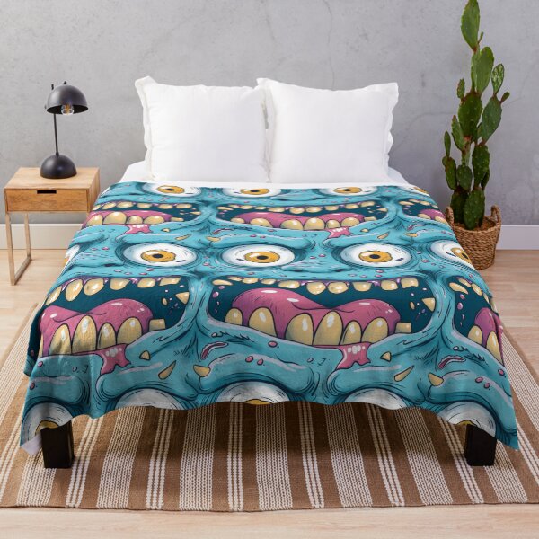 Item preview, Whimsical Blue Creature with a Wide Grin designed and sold by PICbyFemke.