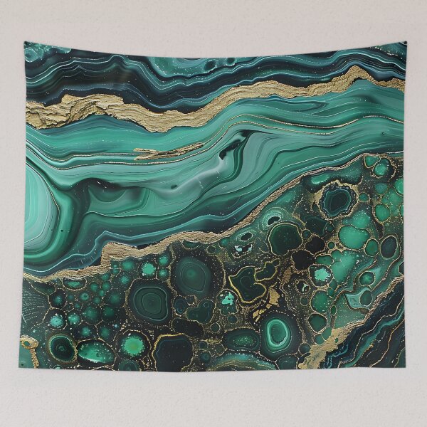 Item preview, Abstract Art Malachit Stone (Photo of Glitter Only - Not Reflective) designed and sold by fluffstuffgifts.