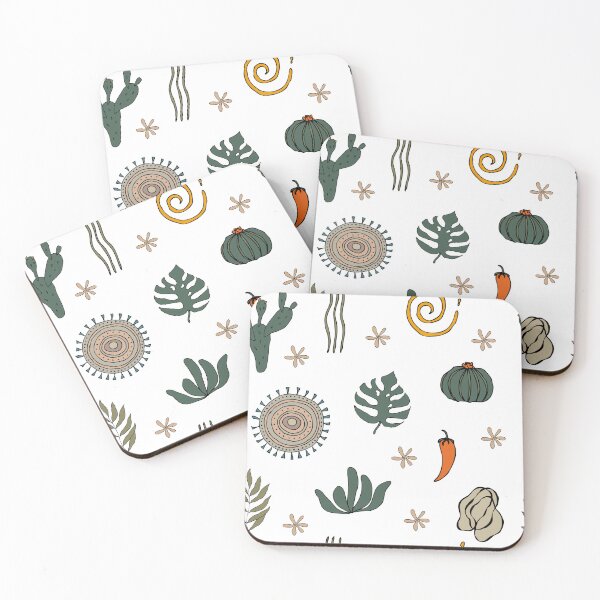 Item preview, Boho style pattern with plants and abstract elements designed and sold by Oleksandra Yurchenko.