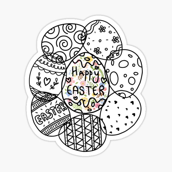 Item preview, Happy Easter rabbit and easter egg No.9 designed and sold by DigiArtNDesign.