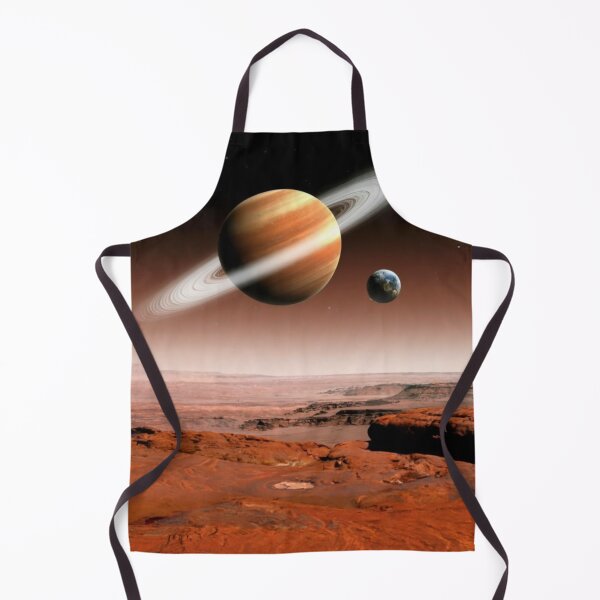 Item preview, Fantasy Art Mars surface with Saturn and Earth design designed and sold by Jt41.