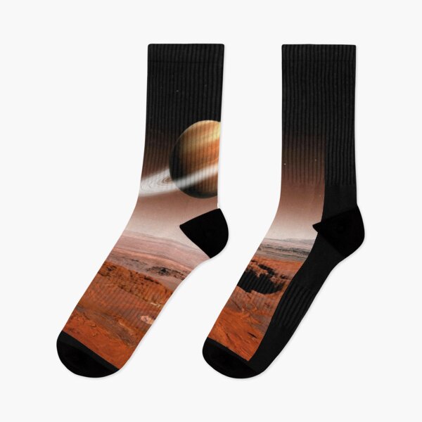 Item preview, Fantasy Art Mars surface with Saturn and Earth design designed and sold by Jt41.