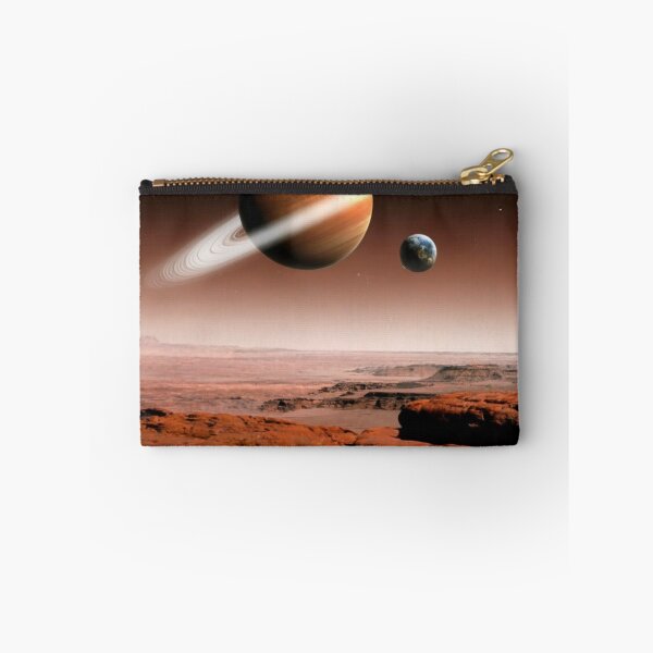 Item preview, Fantasy Art Mars surface with Saturn and Earth design designed and sold by Jt41.