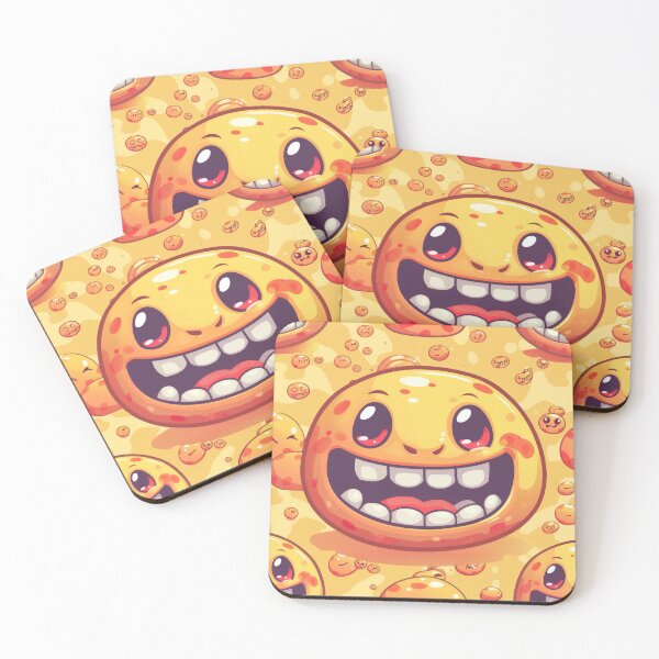 Item preview, Gleeful Orange Bubbles with Smiling Faces designed and sold by PICbyFemke.