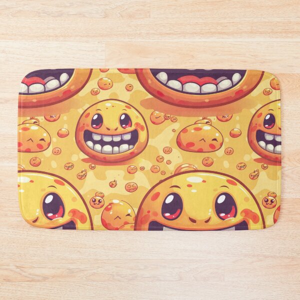 Item preview, Gleeful Orange Bubbles with Smiling Faces designed and sold by PICbyFemke.