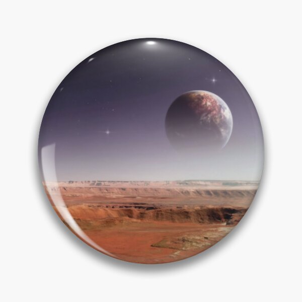 Item preview, Fantasy Art Mars surface with shady space and Earth design designed and sold by Jt41.