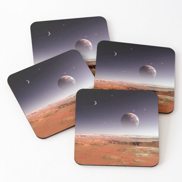 Item preview, Fantasy Art Mars surface with shady space and Earth design designed and sold by Jt41.