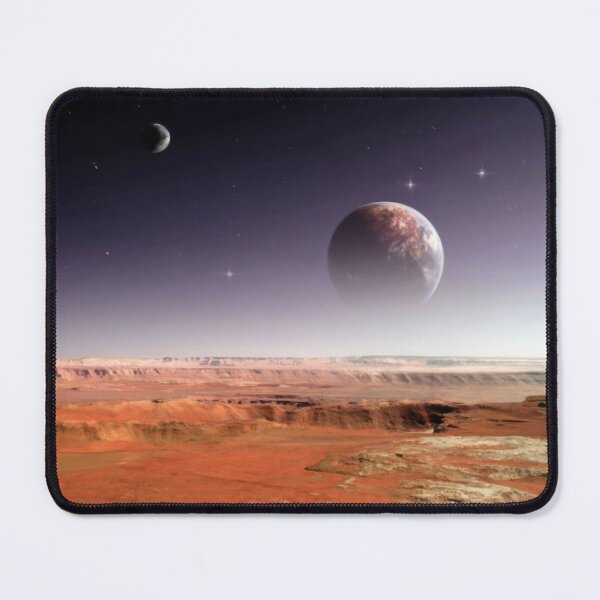 Item preview, Fantasy Art Mars surface with shady space and Earth design designed and sold by Jt41.