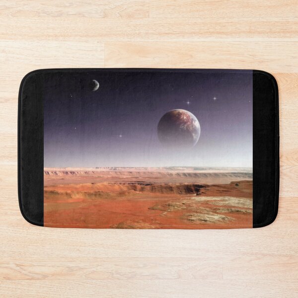 Item preview, Fantasy Art Mars surface with shady space and Earth design designed and sold by Jt41.
