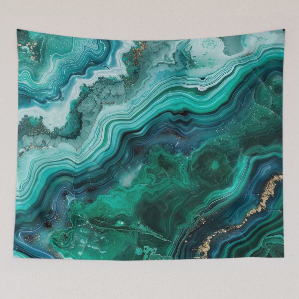 Item preview, Abstract Art Malachit Stone (Photo of Glitter Only - Not Reflective) designed and sold by fluffstuffgifts.