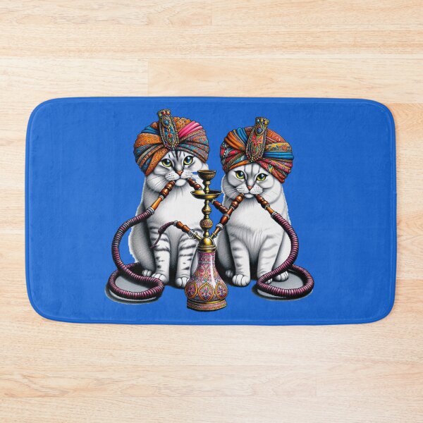 Item preview, Cute Pair of Purr-Sian Hoo-kats On a Hookah Pipe designed and sold by HippieFarms11.