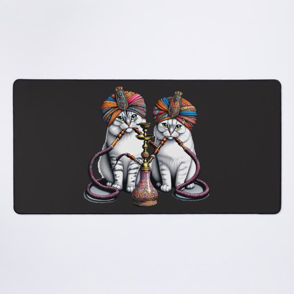 Item preview, Cute Pair of Purr-Sian Hoo-kats On a Hookah Pipe designed and sold by HippieFarms11.