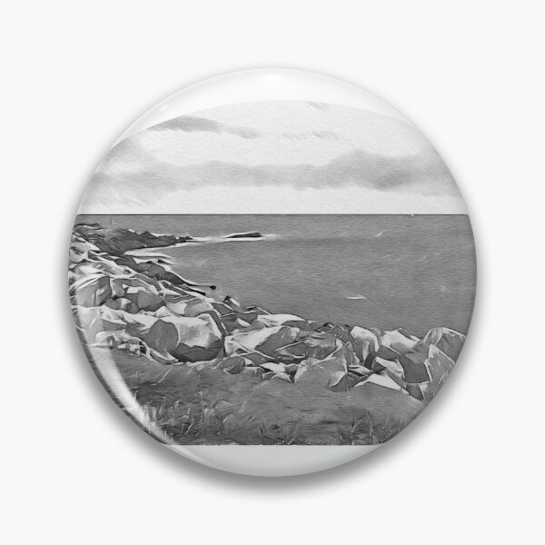 Item preview, A stormy day begins on the rocky coast designed and sold by Ink-Kreativ.