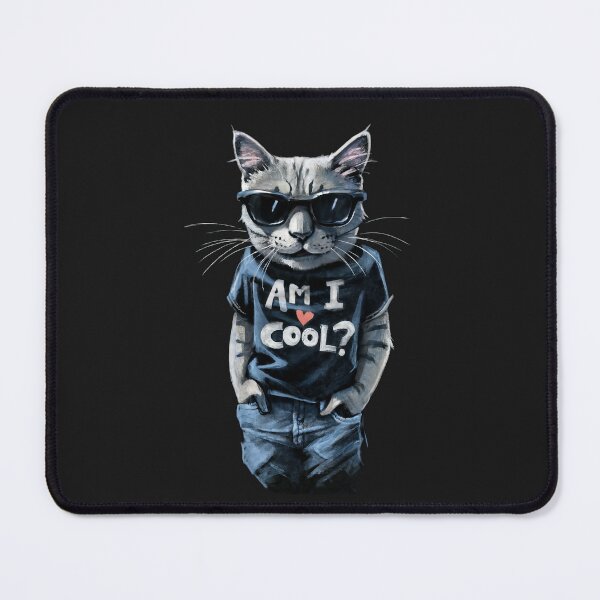 Item preview, Am I cool? funny cat design designed and sold by AdesignTEE.