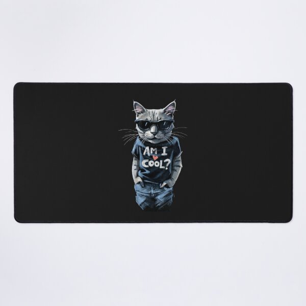 Item preview, Am I cool? funny cat design designed and sold by AdesignTEE.