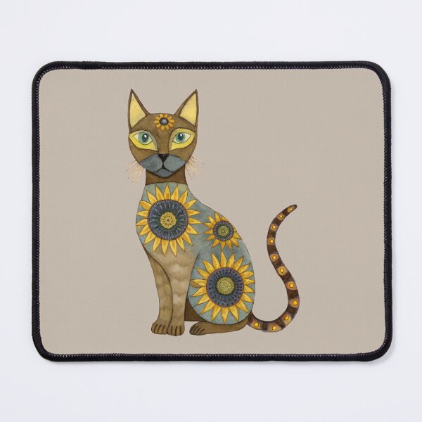 Item preview, Siamese Cat with Sunflowers Pattern designed and sold by patterncrow.