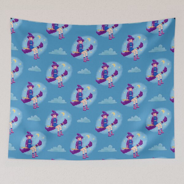 Item preview, Witch on a broom N3 designed and sold by Natalia Varlamova.